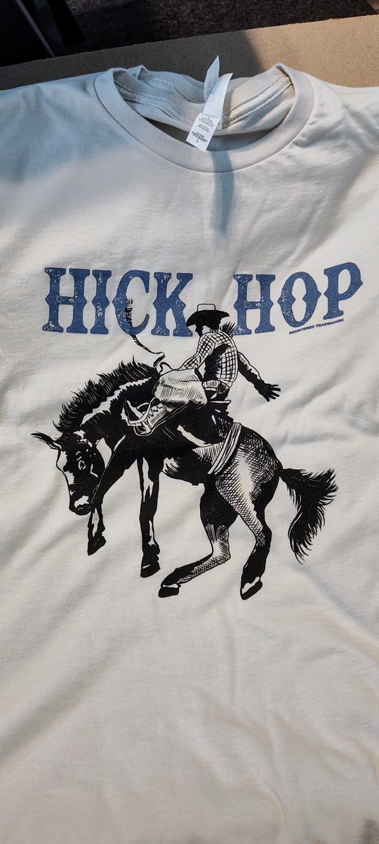 #New official #HickHop t-shirts. The color is oatmeal tan. Available in Large up to 3XL. Hit my DM to order