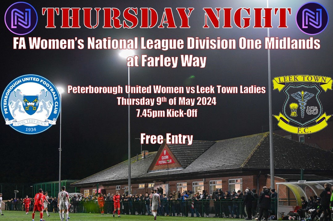 THURSDAY NIGHT: The football doesn't stop at Farley Way. Free entry for this one! @theposhwomen 🆚 @leektownladies 🏆 @FAWNL Division One Midlands 📅 Thursday 9th of May 2024 🕒 19:45 KO 🏟️ Farley Way 📍 LE12 8RB 🎟️ Free Entry 🚗 Free Parking 🍻 Clubhouse Open 🐶 Dogs welcome