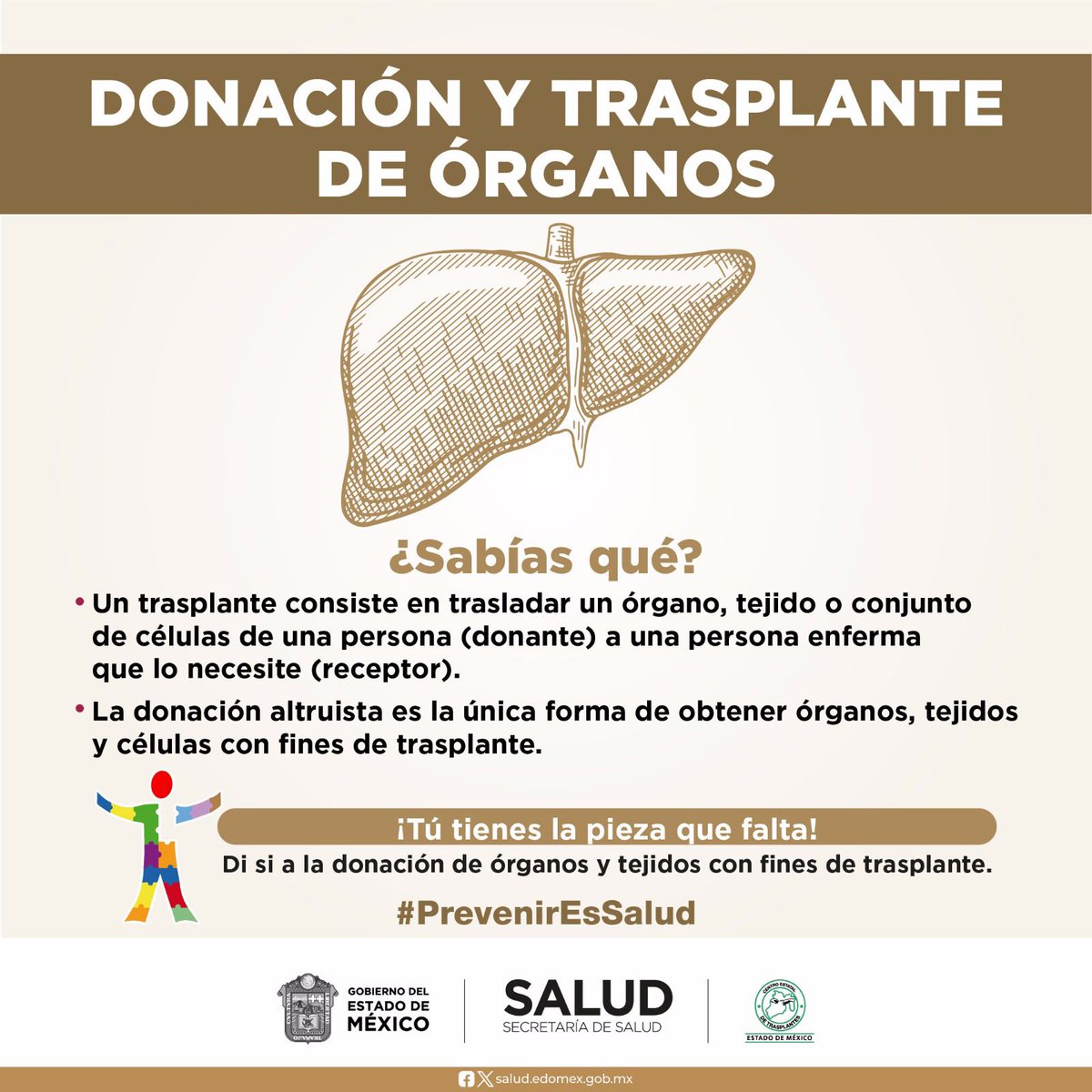 Recuerda que, la donación altruista es la única forma de obtener Órganos, Tejidos y Células con fines de trasplante, para los pacientes en espera, el #Edoméx cuenta con el Centro Estatal de Trasplantes del Estado de México #Cetraem.
#DonarÓrganosEsDonarVida
@SaludEdomex