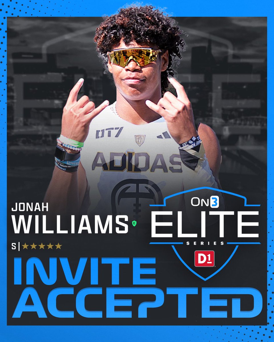 Another Elite 5-star locked in for our On3 Elite Series 🙌 We’ll see you in Nashville, Jonah WillIams! on3.com/os/news/2024-o…