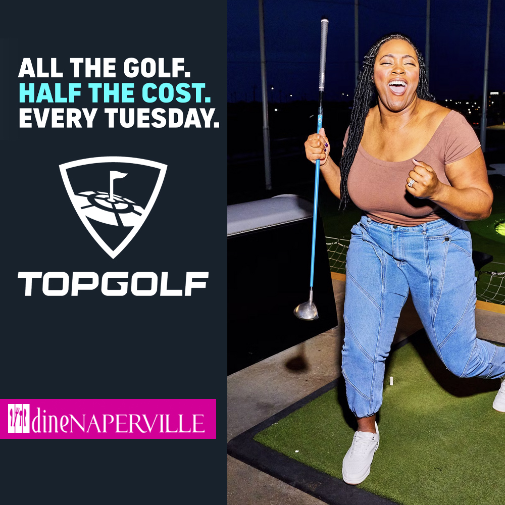 Guess what? It's Tuesday, which means it's time to swing into action at Topgolf for Half Price Golf! Grab your clubs and hit the greens this evening. Plan your visit by clicking the link below.
dinenaperville.com/dining-special…

#dinenaperville #topgolftuesdays