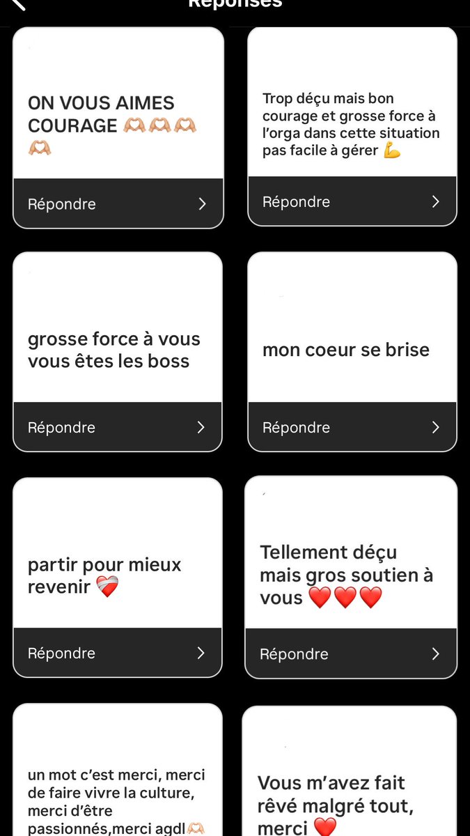 nos festivaliers appreciation post 
qui peut s'asseoir à notre table et dire "on a une meilleure commu que vous" ? 

Merci pour votre soutien et votre love<3