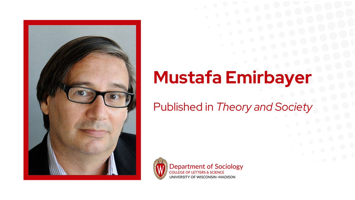 Mustafa Emirbayer #published 'Self-negation' in Theory and Society. link.springer.com/article/10.100…