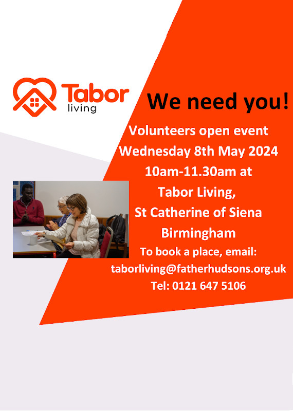 There's still time to join us tomorrow if you'd like to find out more about #volunteering with @TaborLiving. If you have a couple of hours spare each week and would like to help someone move on from homelessness to independent living we would love to meet you!