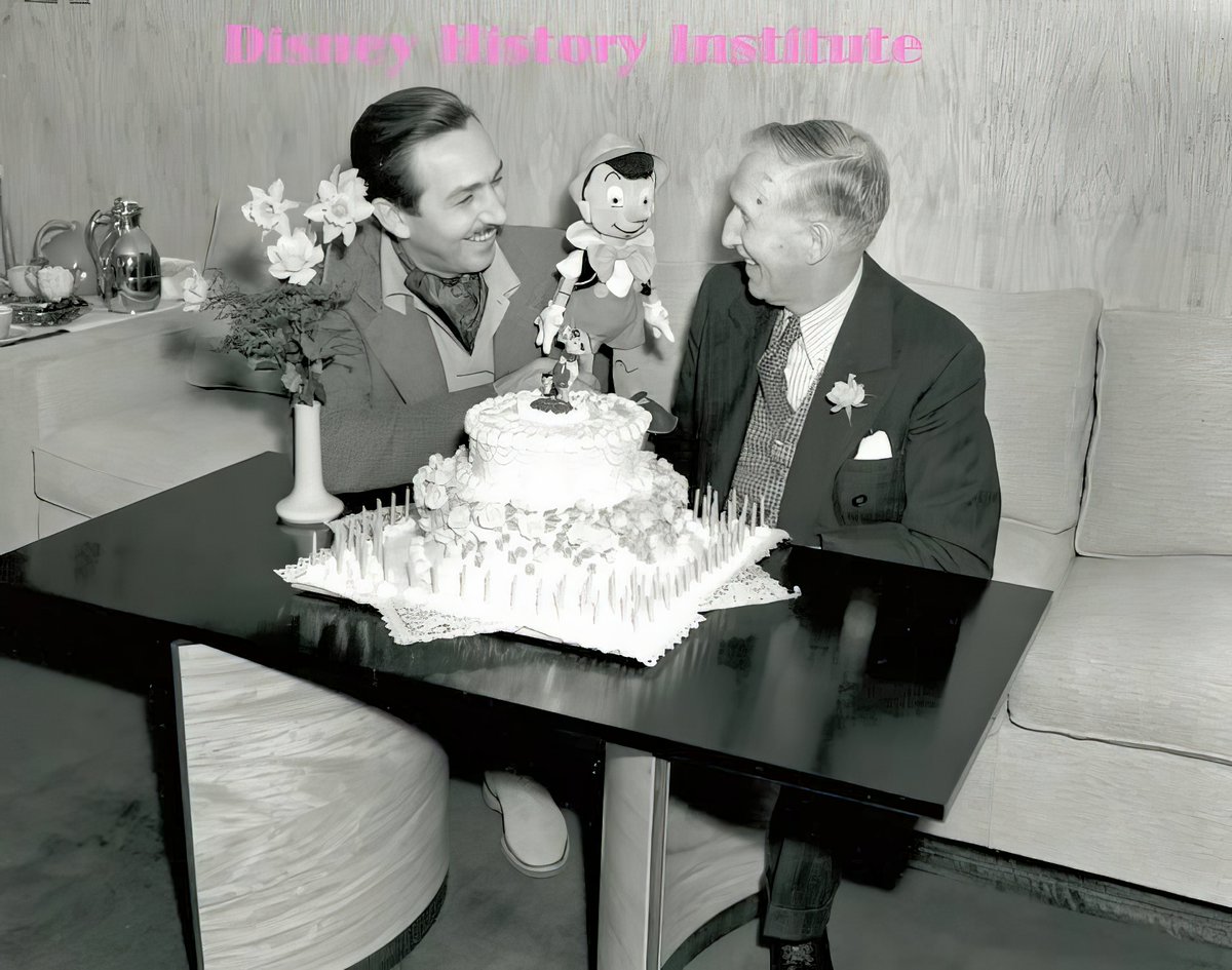 Walt Disney and his father Elias Disney. Elias was born and raised in the small town of Bluevale, Ontario in 1859.
