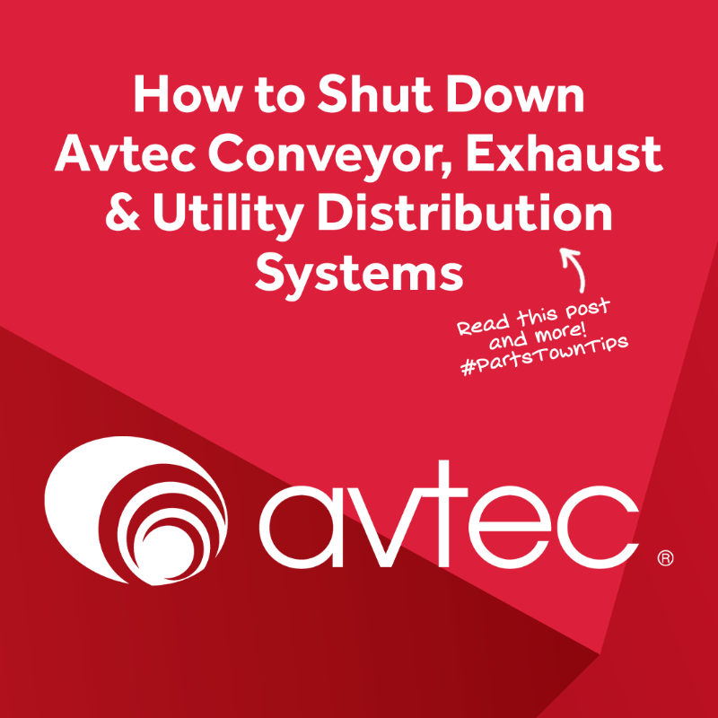 PartsTown's tweet photo. This guide provides you with proper instructions for shutting down your Avtec conveyor and exhaust equipment along with a Avtec equipment procedure checklist for more guidance. #PartsTownTips #Avtec #FoodserviceTech