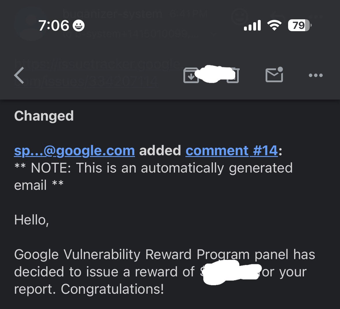 Blind xss google