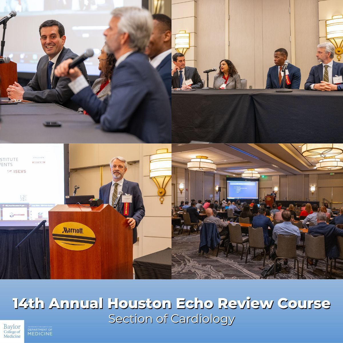 The Section of Cardiology hosted the 14th Annual Houston Echo Review Course with the Texas Heart Institute and the Greater Houston Society of Echo-Vascular! Thank you to our Course Director, Dr. Raymond Stainback, and Co-Director Dr. Enrique Garcia-Sayan for their initiative. 👏