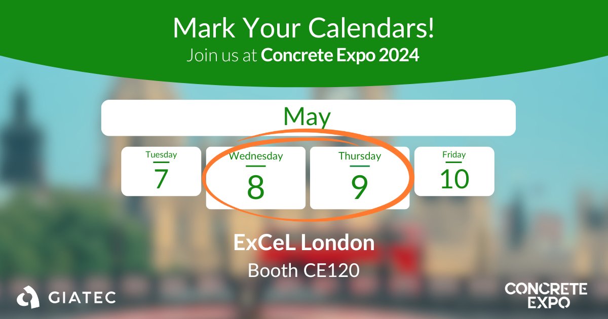 🚨 1 DAY LEFT until the UK's #1 show for concrete technology, applications and products! Join us at the 2024 Concrete Expo at Booth CE120 to get the scoop our concrete monitoring solutions. 🗓️ Book a meeting with us: hubs.ly/Q02wqs9Q0 #UKCW2024 #Concrete #Technology
