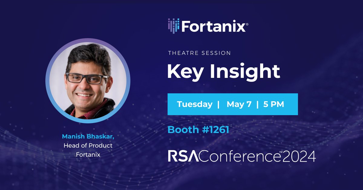 fortanix's tweet image. 👍Ready to step up your #datasecurity with data-driven reports.
🔐Presenting Fortanix Key Insight. ✔️Discover. Assess. Remediate. 
👉Visit Fortanix&apos;s booth 1261 at #RSAC2024 and learn about new technology in #keymanagement solutions