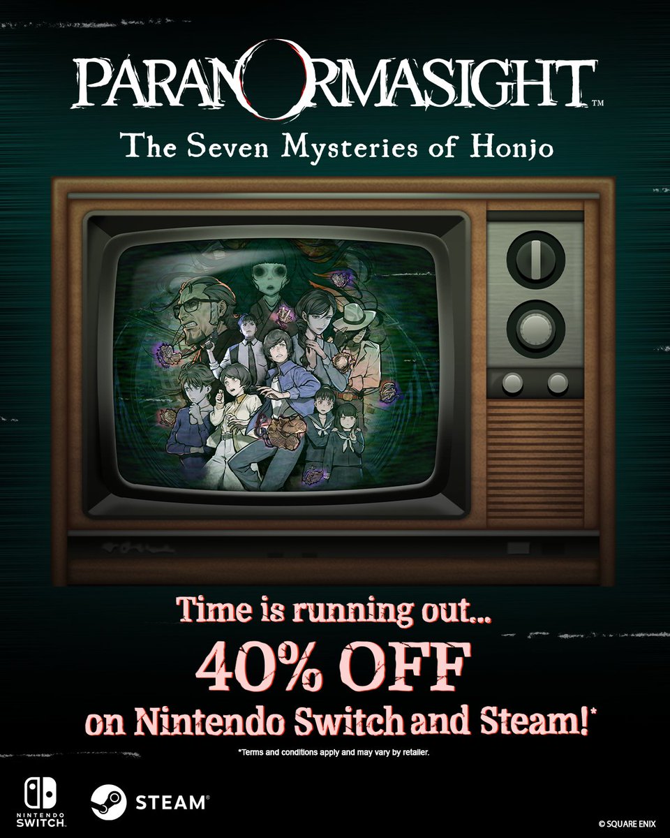 Time is running out… but for who? Paranormasight: The Seven Mysteries of Honjo is 40% off on Nintendo Switch, Steam, and Mobile. Get it before it's too late…