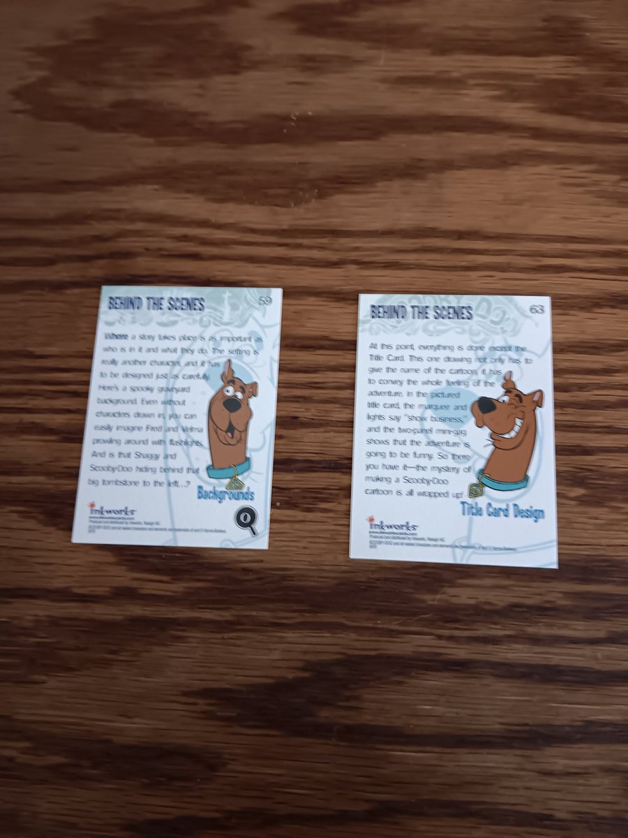 kidwell_sean2's tweet image. Scooby-Doo Behind The Scenes 59 Backgrounds &amp;amp; Scooby-Doo Behind The Scenes 63 Title Card Design from Inkworks Scooby-Doo! Mysteries And Monsters Premium Trading Cards #tradingcardtuesday