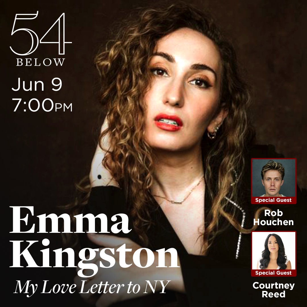 Hailed as one of the best voices in the West End, @emkingston is bringing her acclaimed show My Love Letter to NY to 54 Below for one night only. Hear the Leading Lady dazzle audiences with Beyonce, Barbra, and more. Feat. @RhodesReed and @robhouchen 54below.org/EmmaKingston