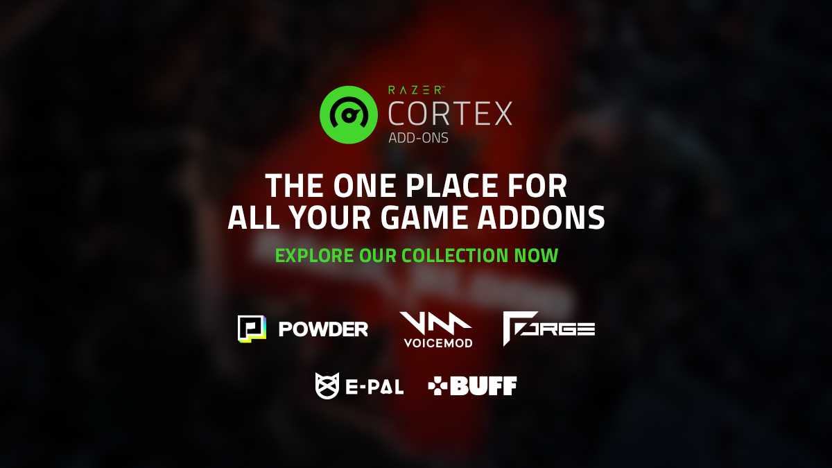 Unlock your full potential with the new Razer Cortex: Add-Ons—the one place for all your game addons. From real-time stats to strategic insights, discover endless possibilities to optimize your play for your favorite titles: add-ons.razer.com