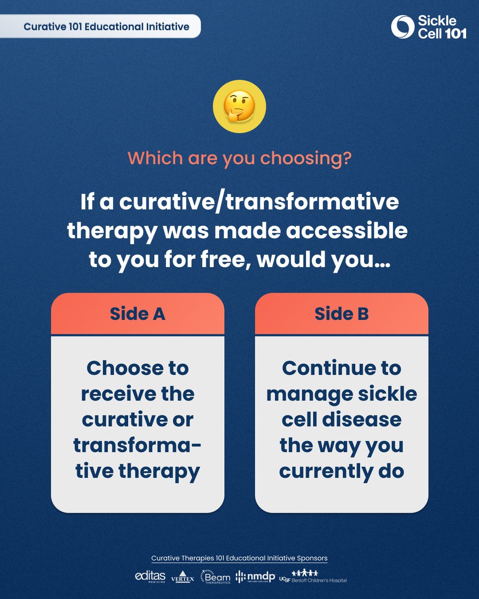 Is a curative/transformative therapy right for you? ⁠
⁠
#sicklecell #sicklecellawareness