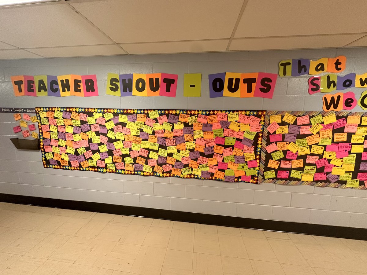 Many thanks to Mrs. Bonk who created this amazing bulletin board with the students’ notes of gratitude for our wonderful teachers!!@OBSupCittadino @millerptaob