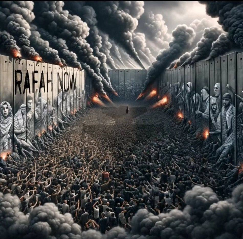 beyzaaaslan's tweet photo. @qudsn The only place left for the people of Gaza to live was the city of Rafah. Now Israel is hitting it too. Gazans were forced into another migration.
#getoutofrafah https://t.co/Jysb3YLxqa