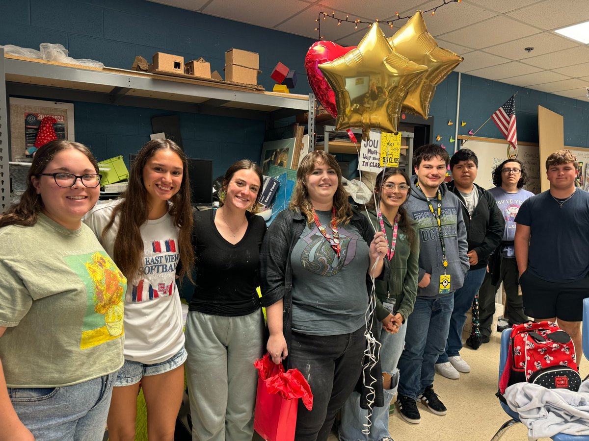 Congratulations to Becky Hall, EVHS Art Teacher, for being selected as the GISD Fine Arts Secondary Teacher of the Month! Ms. Hall continues to innovate in her classroom and encourages students to express their creativity and take risks by trying new things.