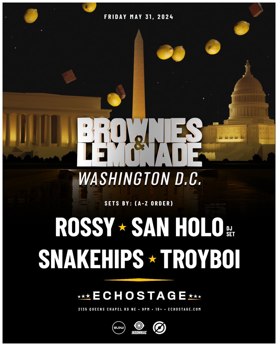 ★ ANNOUNCING B&L DC ★ SAN HOLO TROYBOI SNAKEHIPS ROSSY + MORE ECHOSTAGE TAKEOVER FRIDAY MAY 31, 2024 presale: Thurs 5/9 at 11AM EST on sale: Friday 5/10 at 11AM EST Text 'DC' to 323.332.1651 for presale code ticketmaster.com/event/150060A7…