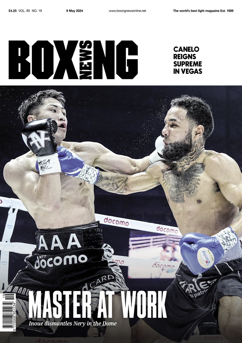 𝐈𝐧𝐭𝐫𝐨𝐝𝐮𝐜𝐢𝐧𝐠 𝐨𝐮𝐫 𝐥𝐚𝐭𝐞𝐬𝐭 𝐜𝐨𝐯𝐞𝐫: Naoya Inoue shrugs off a knockdown to demolish Luis Nery before 40,000 at the Tokyo Dome. 🔗 bit.ly/BNsubs #BoxingNews | #InoueNery 📸 @naobox2001