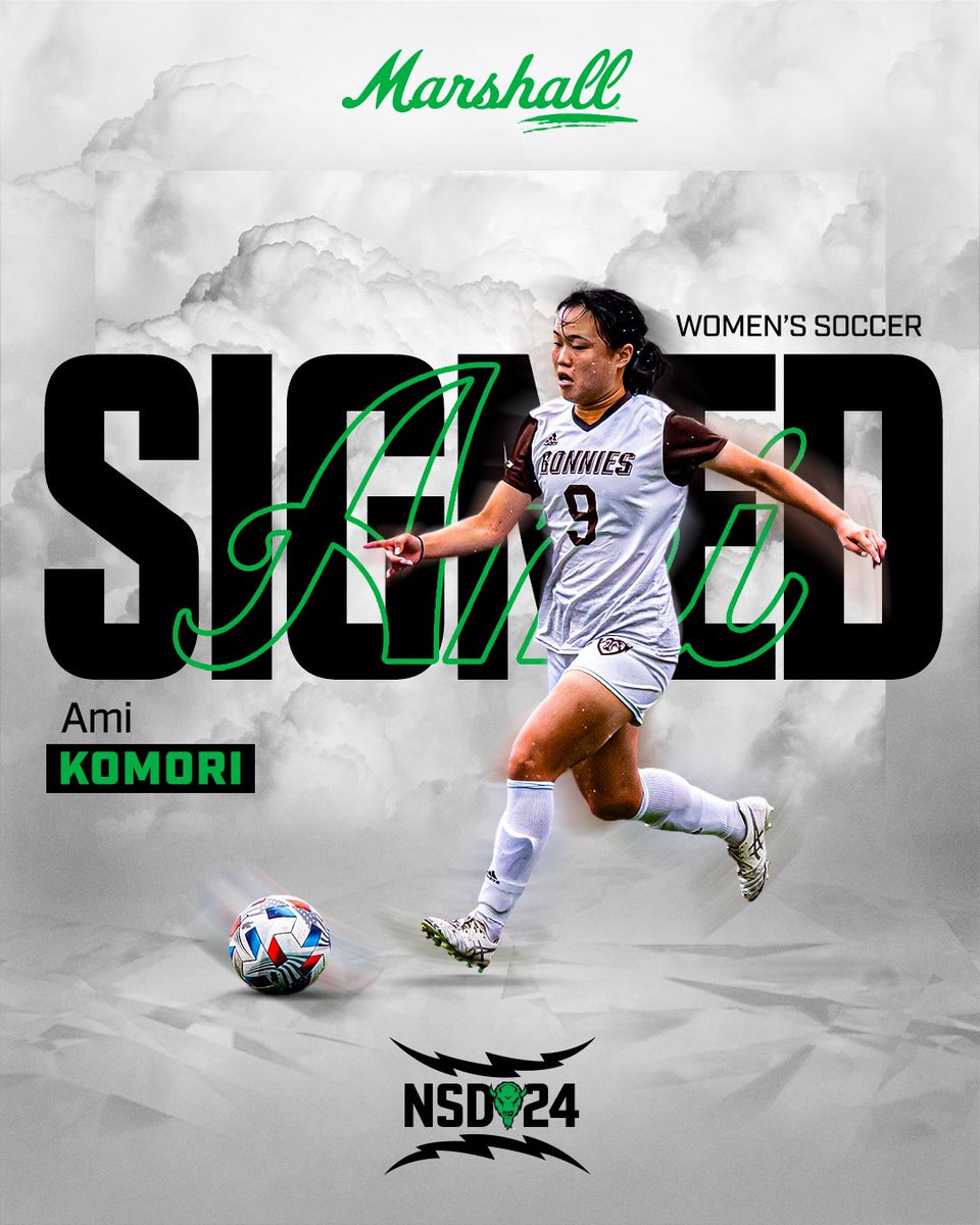 From Japan to Huntington 🇯🇵 Let’s welcome Ami Komori to the Thundering Herd! ⚡️ #wearemarshall