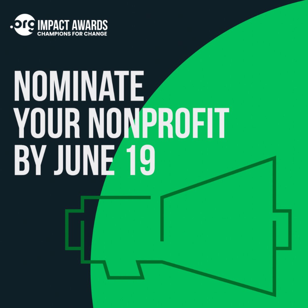 Are you part of the .ORG community? Apply for the #ORGImpactAwards and get a chance to win up to $50,000 USD for your nonprofit or NGO → orgimpactawards.org
