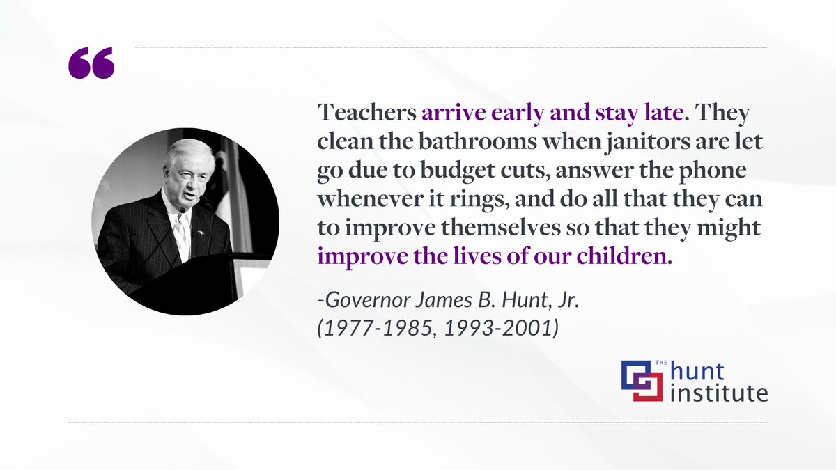 As Governor Hunt said, teachers sacrifice their time and put all of their energy into bettering the lives of our students. It’s critical to uplift and support our educators this week and every day. #TeacherAppreciationWeek
