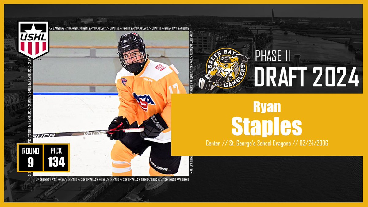 Gamblers select Ryan Staples in the 9th round of the USHL Phase II draft. #GoGamblers