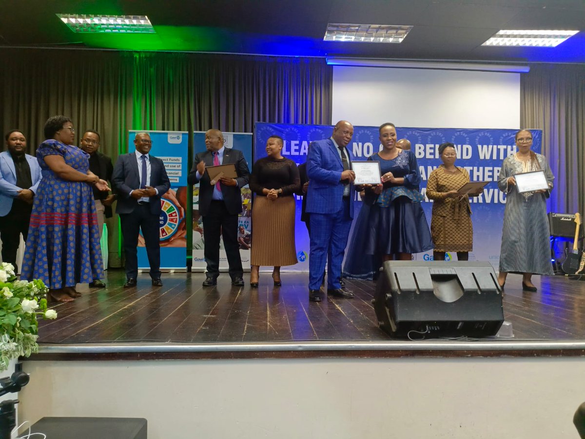A celebration this evening in Maseru with Her Majesty Queen Masenate and representatives of @gavi. The success Lesotho has had with its rollout of HPV vaccines for over 139 thousand girls and testing 93% of girls for cervical cancer is an achievement to be commended.