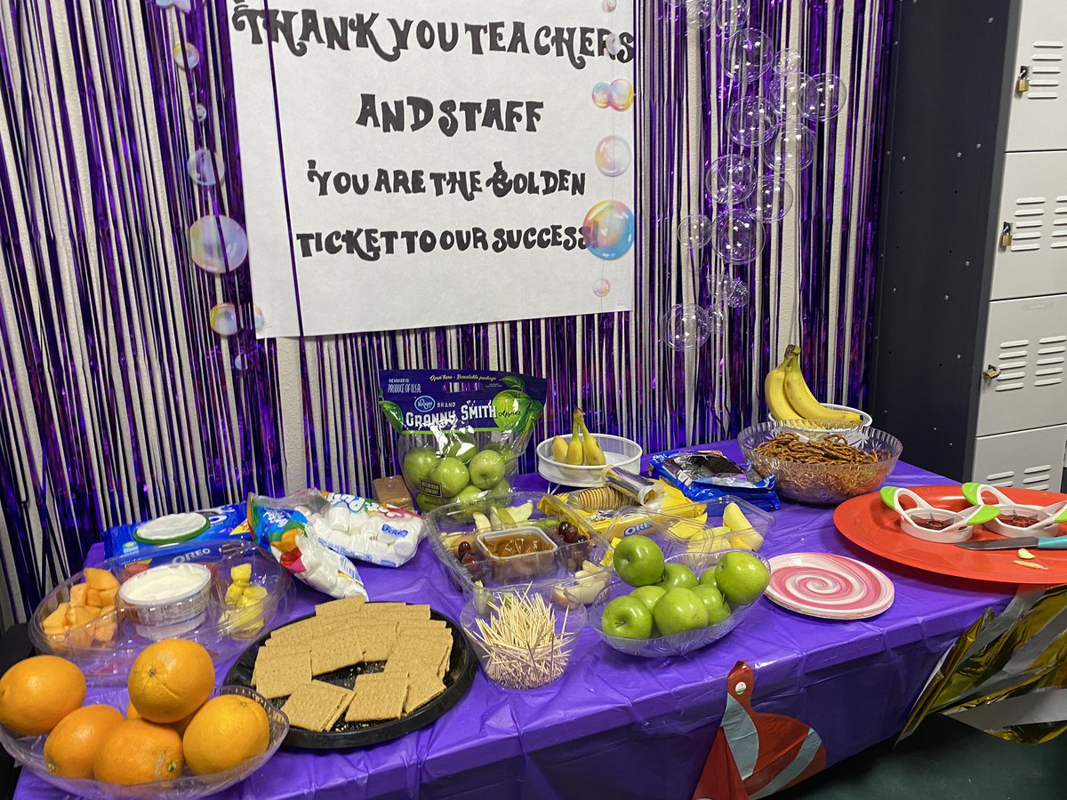 Our Parent Organization came around to give everyone Fizzy Lifting Drink (pick your flavor to add to water) and lots of goodies and a chocolate fountain! #TeacherAppreciationWeek