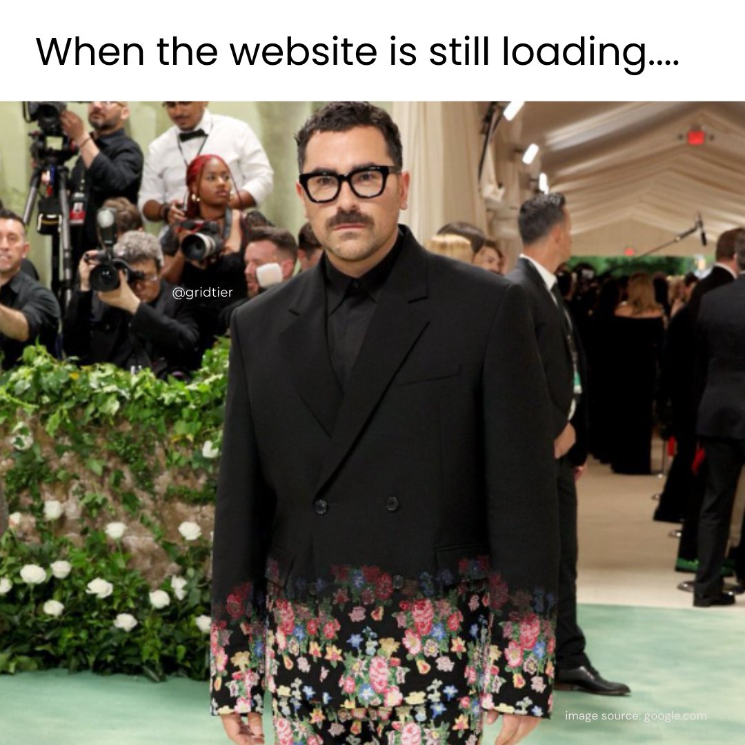 When the website is still loading... ⏳💻  #websiteupdate #metgala2024 #gridtiercrm #seo