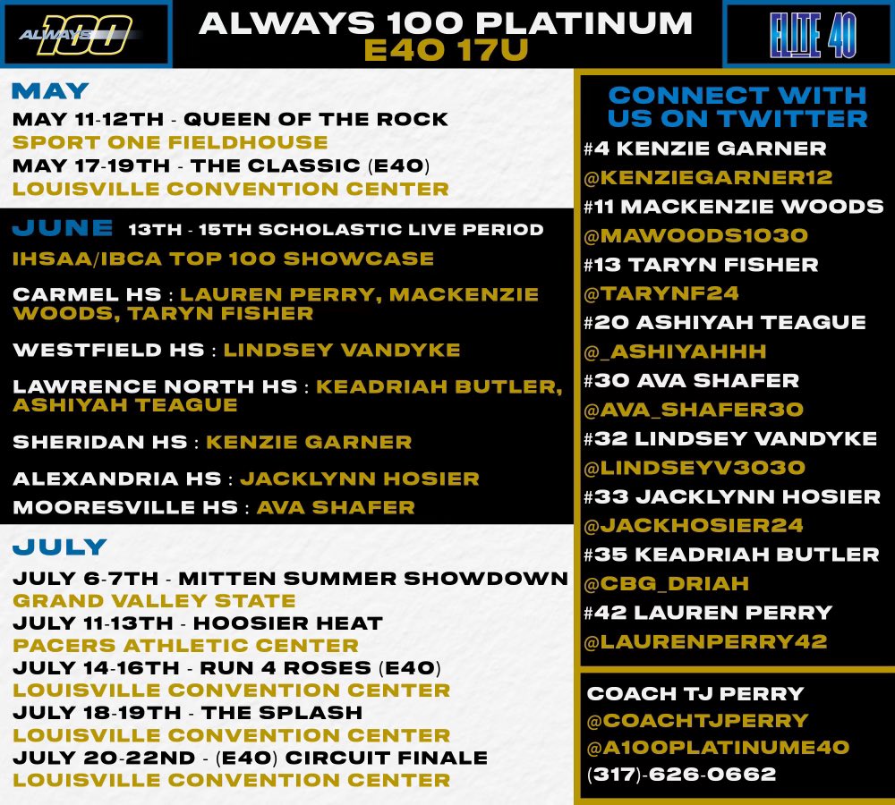 KenzieGarner12's tweet photo. Let’s Go!  Excited for this rest of the summer!  @A100PlatinumE40 @FerrisWBBall @vjhAlways100 @CoachTJPerry @shsblackhawkgbb https://t.co/3wqUXC9Bte