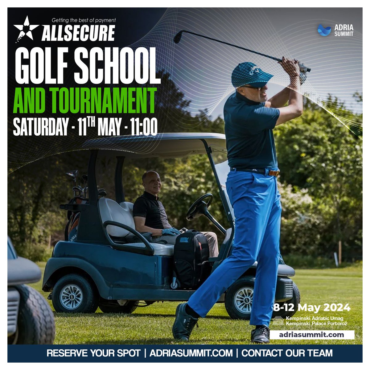 AllSecure d.o.o. Golf School and Tournament

📅 Sutarday - 11th May
⏰ 11:00

See more: adriasummit.com/program/