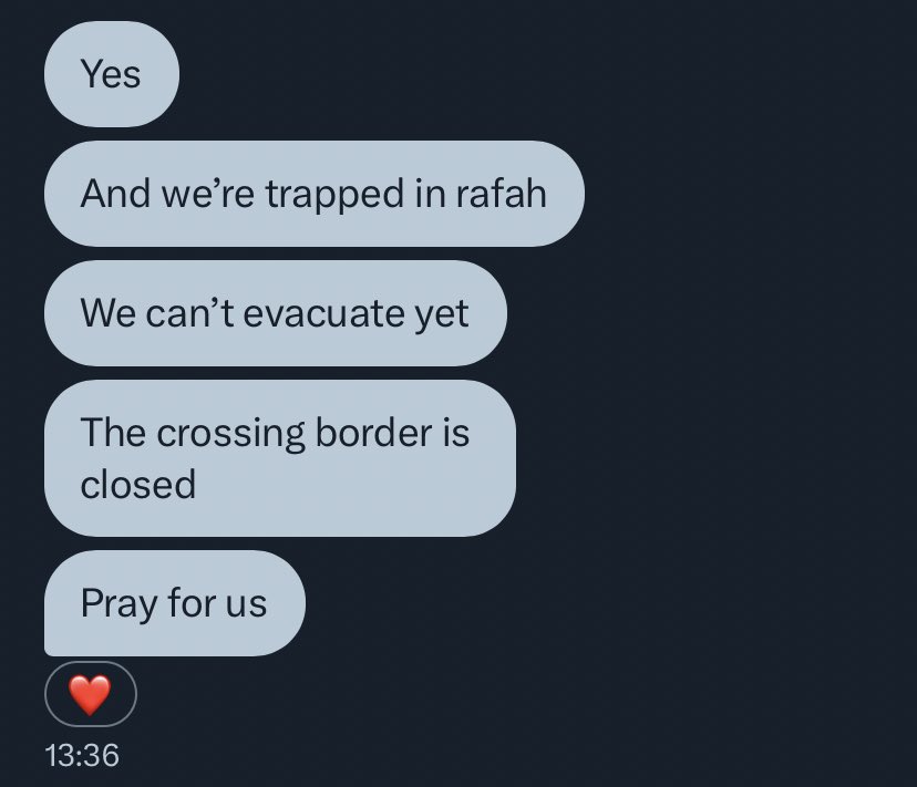 palestinians are trapped in rafah during this invasion.. multiple reports saying the border is closed….need more people to talk about this