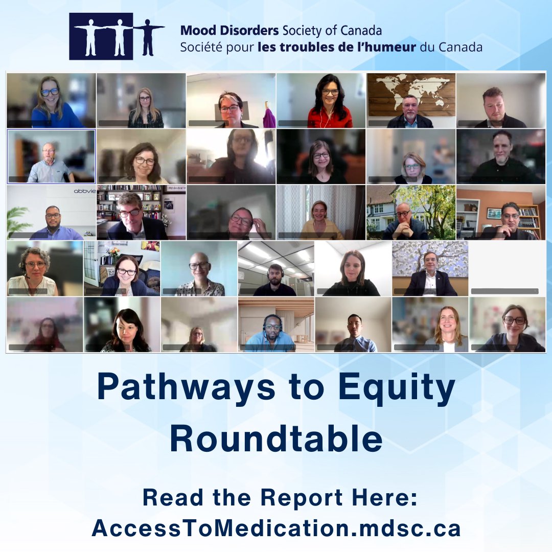 MoodDisordersCa's tweet image. @MoodDisordersCa is dedicated to addressing disparities in mental health treatment, including medication access. Our report, #SystemBroken, highlights these barriers. We hosted a roundtable to discuss solutions and amplify expert voices. #PathwaysToEquity
AccessToMedication.mdsc.ca
