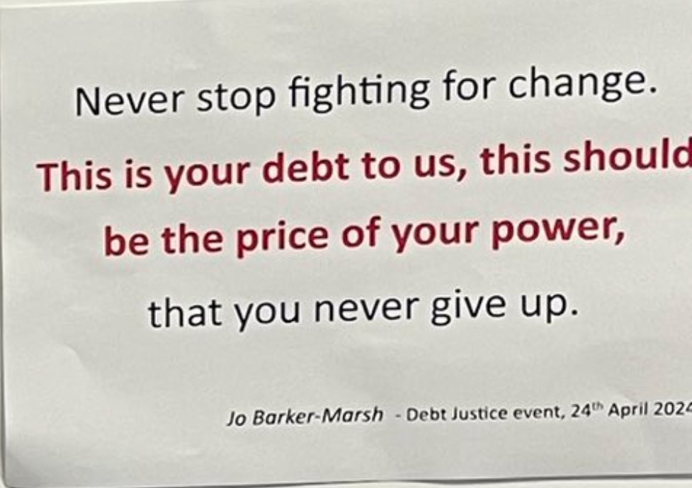 Today @AndyBurnhamGM began his third term as Mayor of Greater Manchester. He's put these words, from a full-time carer, up in his office. I think they should be up in the office of every politician: