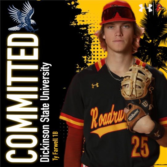 🔥COMMITTED🔥 Congratulations sophomore C/1B @Thefarwell24 on his commitment to Dickinson State University! @COD_Athletics @BlueHawkBSB
