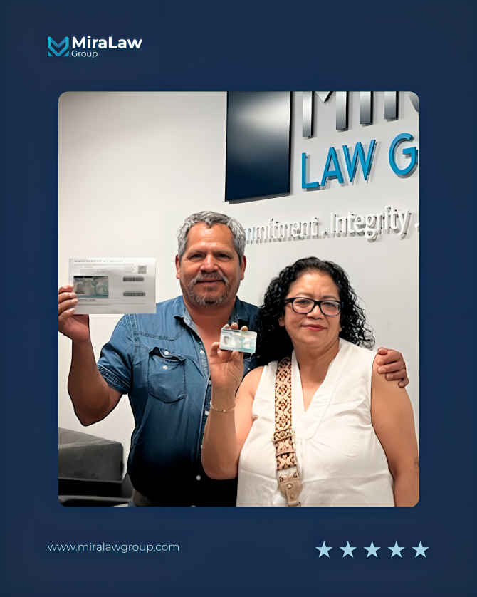 MiraLawGroup's tweet photo. Nos enorgullece ser parte de esta nueva etapa en la vida de nuestros clientes.
¡Muchas felicidades por este logro!

#VisaU #legal #abogados #inmigración https://t.co/zbAXHxunJx