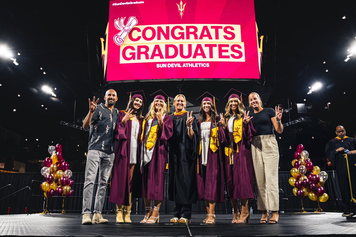 Congrats to our four grads! 🎓 #SandDevils /// #ForksUp