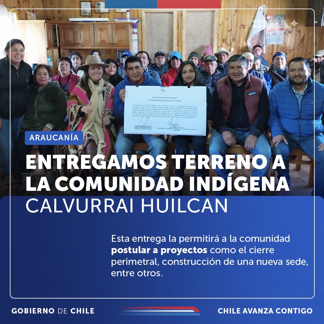 🏞️ La entrega de este inmueble fiscal a la comunidad indígena Calvurrai Huilcan de Cachaña de Carahue, le permitirá a esta colectividad mantener sus tradiciones ancestrales en una zona en donde se han establecido durante generaciones.