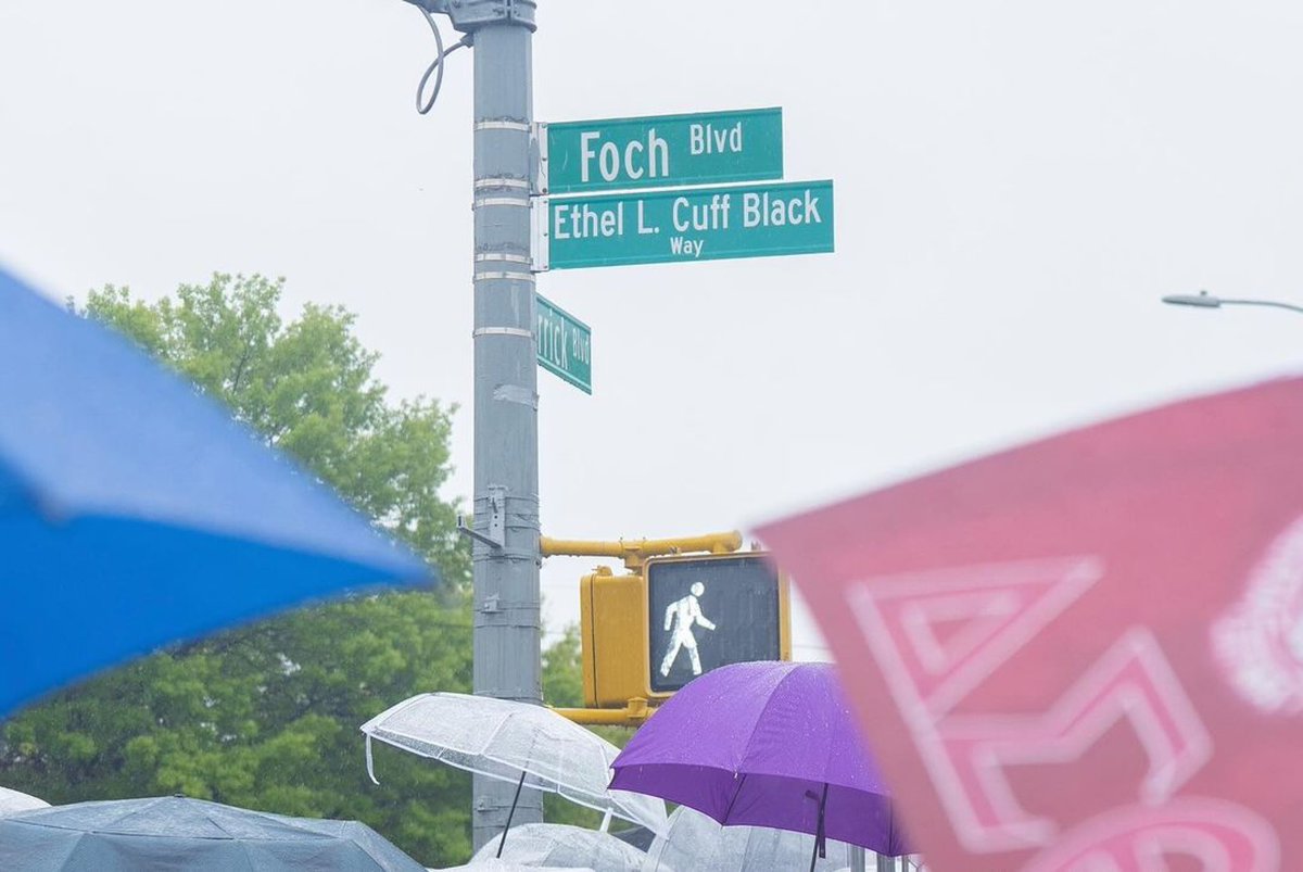 #Repost @dstquac ・・・ … Even the rain could not stop us on this momentous occasion. Forever memorialized in Queens, NY on the corner of Merrick Blvd. & Foch Blvd. at the entrance of Roy Wilkins Park, 𝓔𝓽𝓱𝓮𝓵 𝓛. 𝓒𝓾𝓯𝓯 𝓑𝓵𝓪𝓬𝓴 𝓦𝓪𝔂!