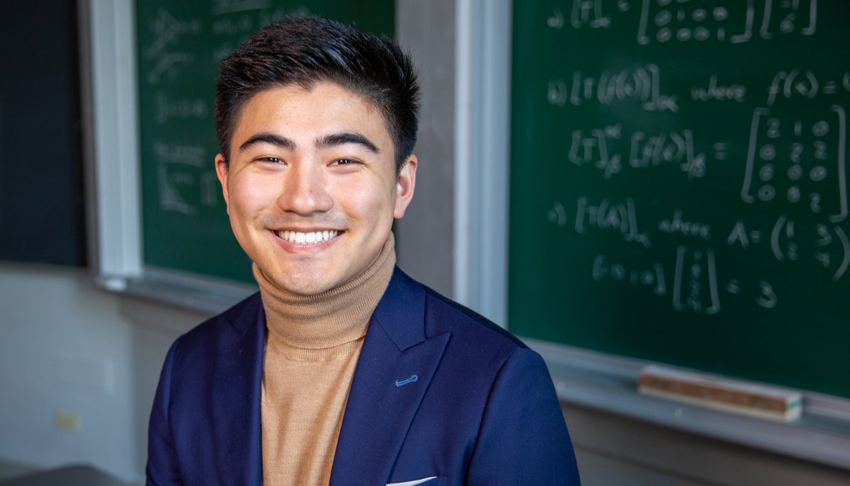 'Math and law are sort of kindred subjects in that they both try to create order out of nothing, but at the same time they use what you've previously created,” says Christopher Ying, double major in history and mathematics and the 2024 recipient of the University Medal. Growing