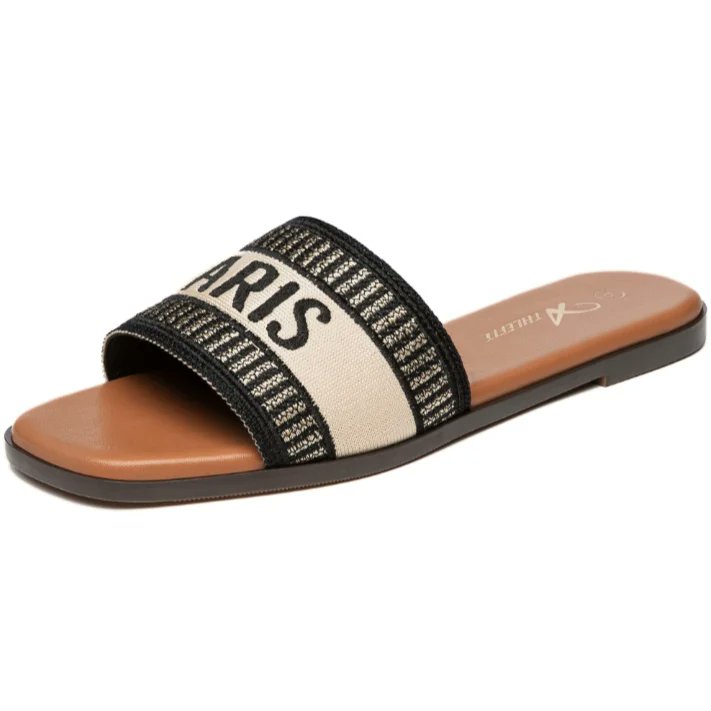 NOW AVAILABLE 💙 SHOPIFY 
.
Athlefit Women's Black Flat Sandals 
Casual summer slide sandals
5 colors to choose from!
210ChicCargo.MyShopify.com
.
#sandals #sandalseason #flatsandals #springstyle #summerstyle 
#shopify #shopifyseller #shopifystore #shopping #shoppingonline  #amazon