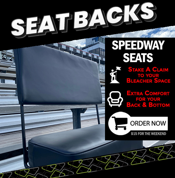 Watch the race in comfort this year and rent a seatback cushion for your seat! We have an option to purchase a seat with the seatback cushion rental or if you already have your tickets you can add one on! More Info: bit.ly/3Wtf3pJ