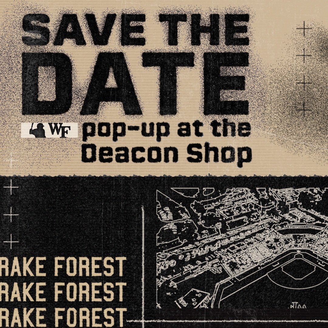 Rep your Deacs in style! Exclusive Rake Forest gear & @WakeBaseball items will be available for purchase outside the Deacon Shop at the Couch this Saturday! #GoDeacs🎩