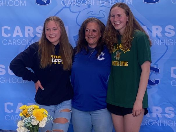 After 23 years of endless success and feel-good stories, Head Swim Coach Monica Weaver has decided to step down from the position. Although she will remain a counselor at CHS, she felt it was her time to step away from swimming. carsoncityschools.com/news/News_Rele…