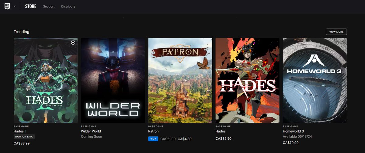 Wilder World is now featured on the homepage of the Epic Games Store 🎮 

Wishlist now: 
store.epicgames.com/en-US/p/wilder…