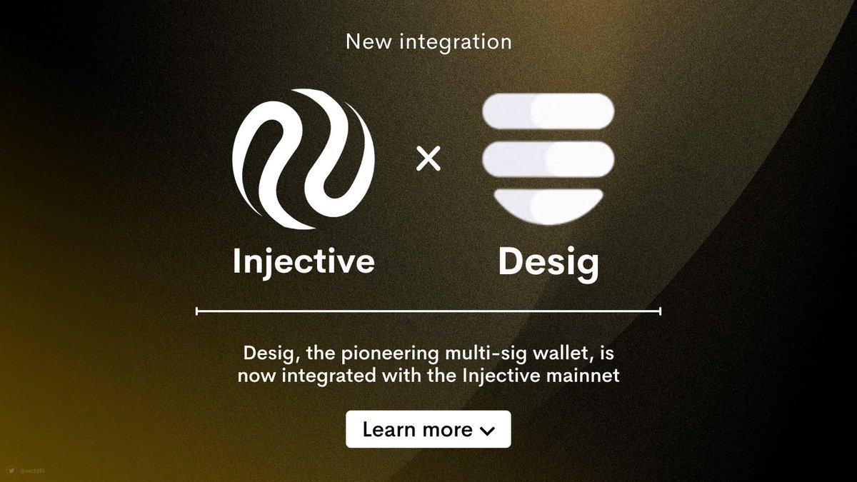 The premier omnichain smart multi-sig wallet - Desig is now live on @Injective 🎉

@DesigLabs - revolutionary wallet that brings enhanced security while offering simplicity and a user-friendly interface

Stay safe with Desig!🔒