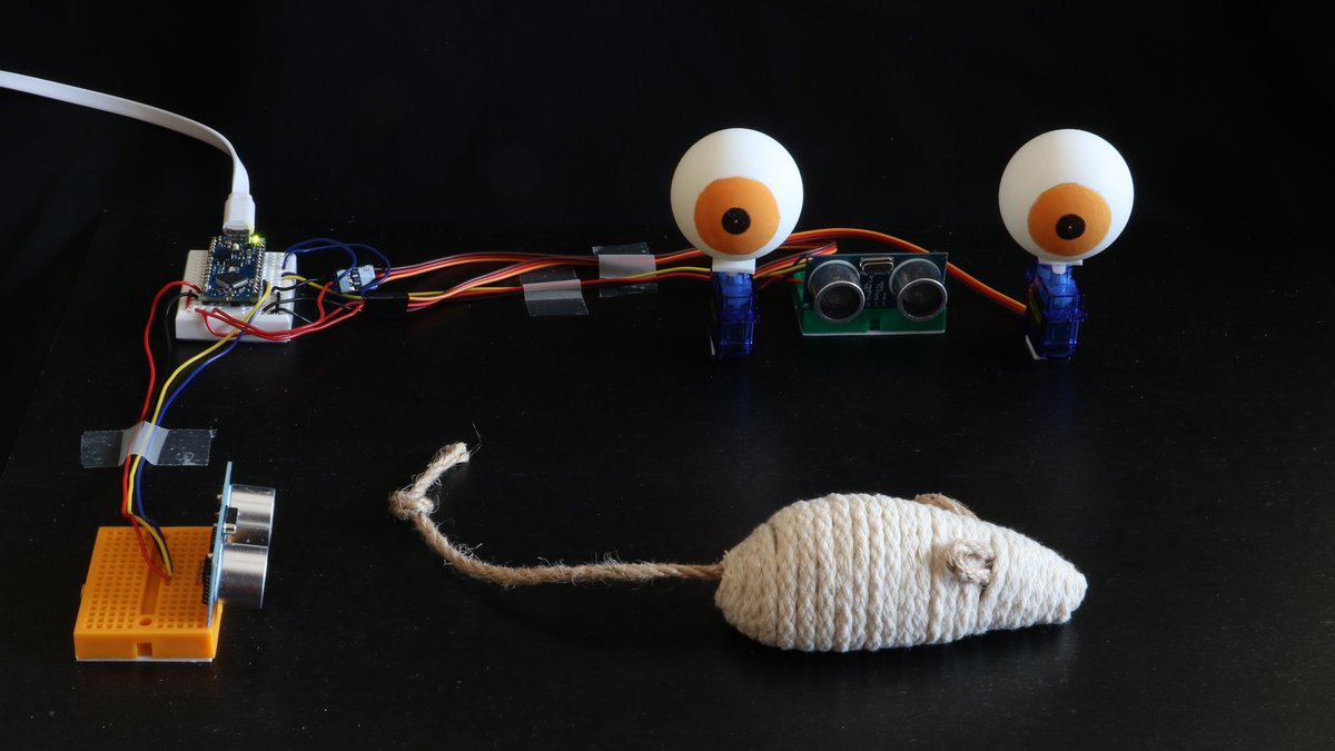 Big Brother is watching you! Powered by an Arduino Nano Every, this pair of eyes follows your movements and squints when you get closer: projecthub.arduino.cc/frenchy22/big-…